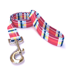 Madras Burgundy Dog Leash