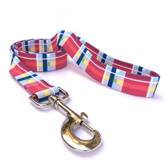 Madras Burgundy Dog Leash