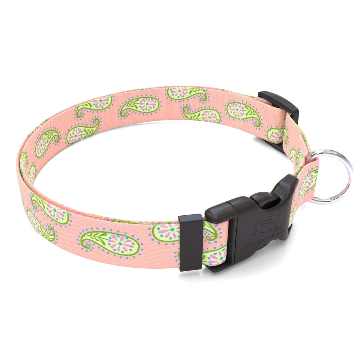 Melon Paisley Dog Collar