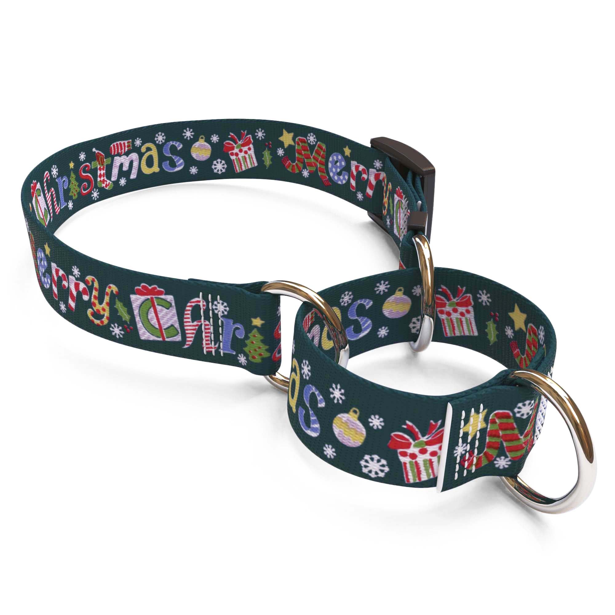 Merry Christmas Dog Collar Hot Dog Collars