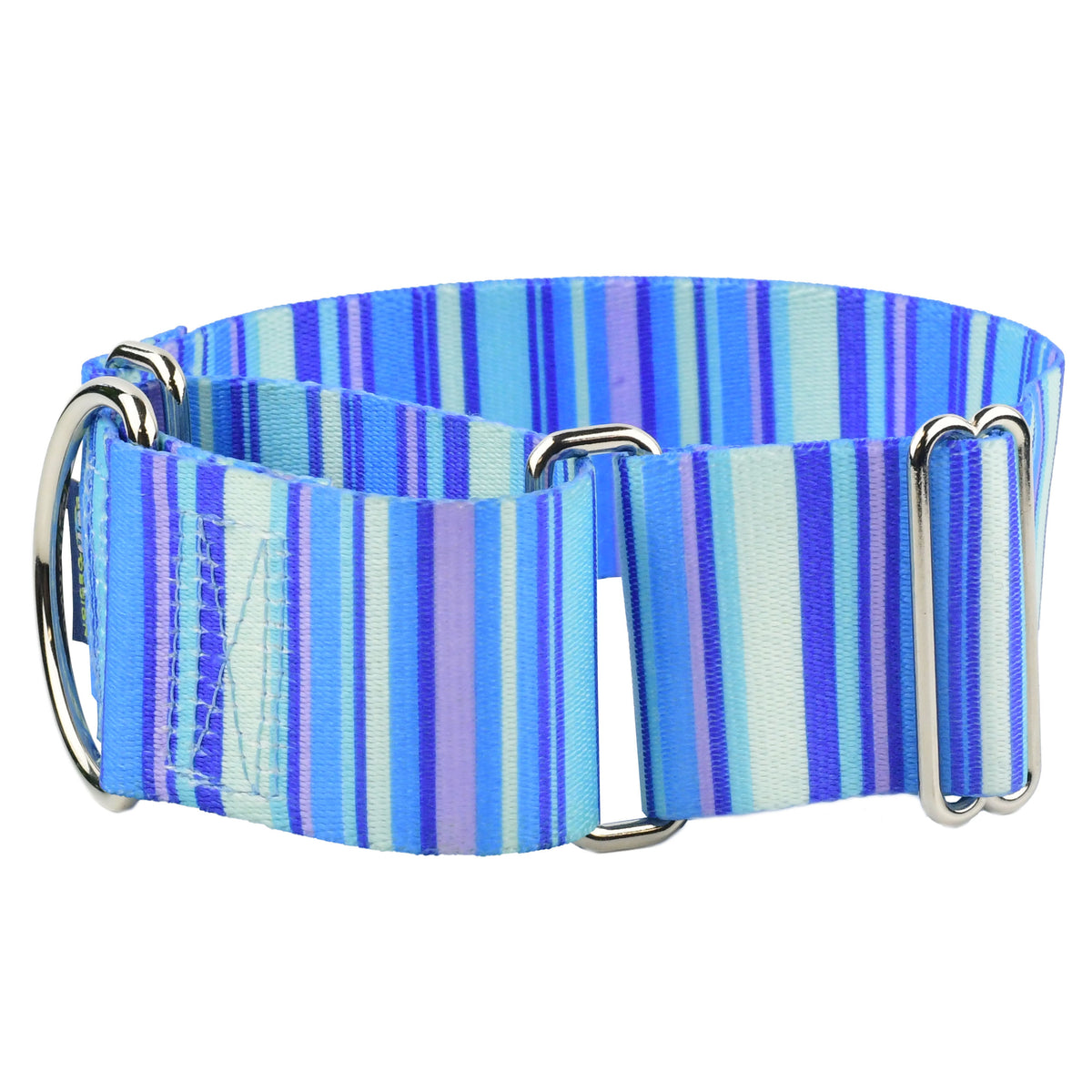 Midnight Stripes 2″ Wide Martingale Dog Collar