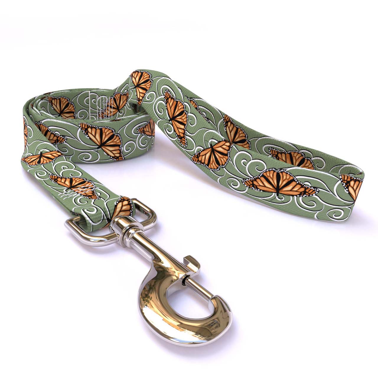 Monarch Butterfly Swirl Dog Leash