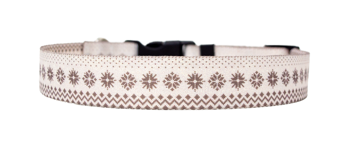 Nordic Snowflakes Dog Collar