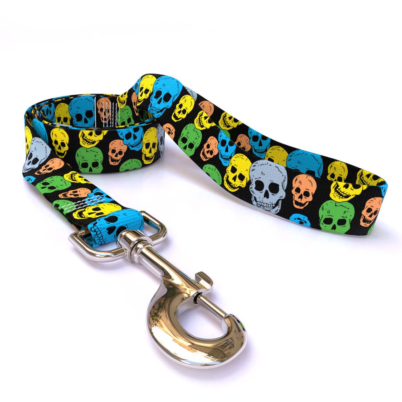 Neon Skulls Dog Leash