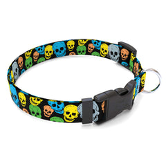 Neon Skulls Dog Collar