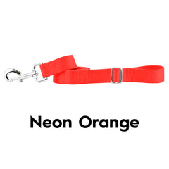 Neon Orange Nylon Dog Leash