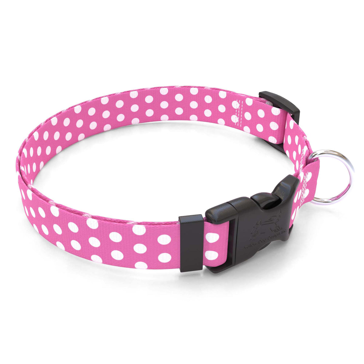 New Pink Polka Dot Dog Collar