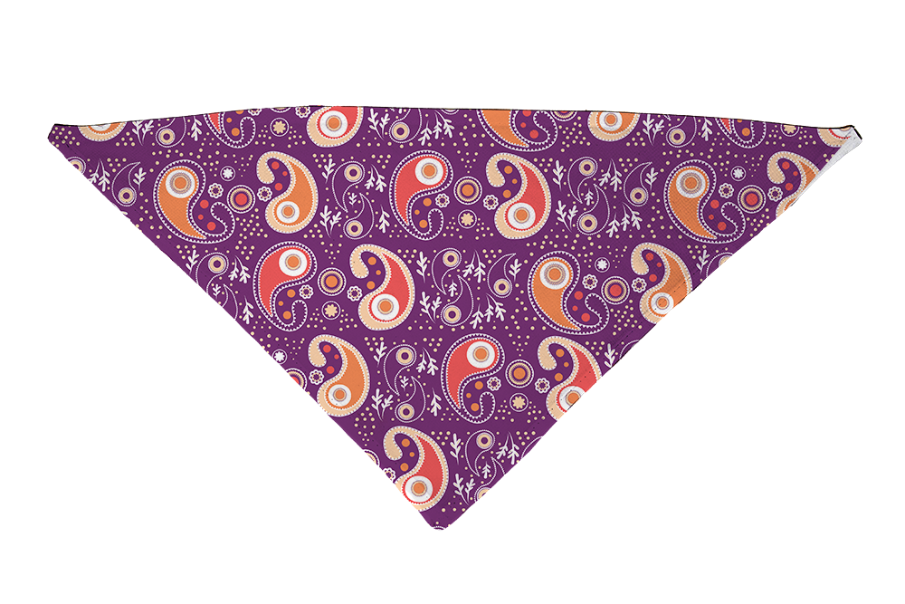 Pastel Retro Paisley Dog Bandana