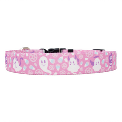Pastel Goth Ghosties Dog Collar