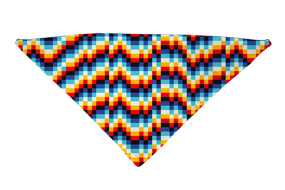 Pixeled Spectrum Dog Bandana