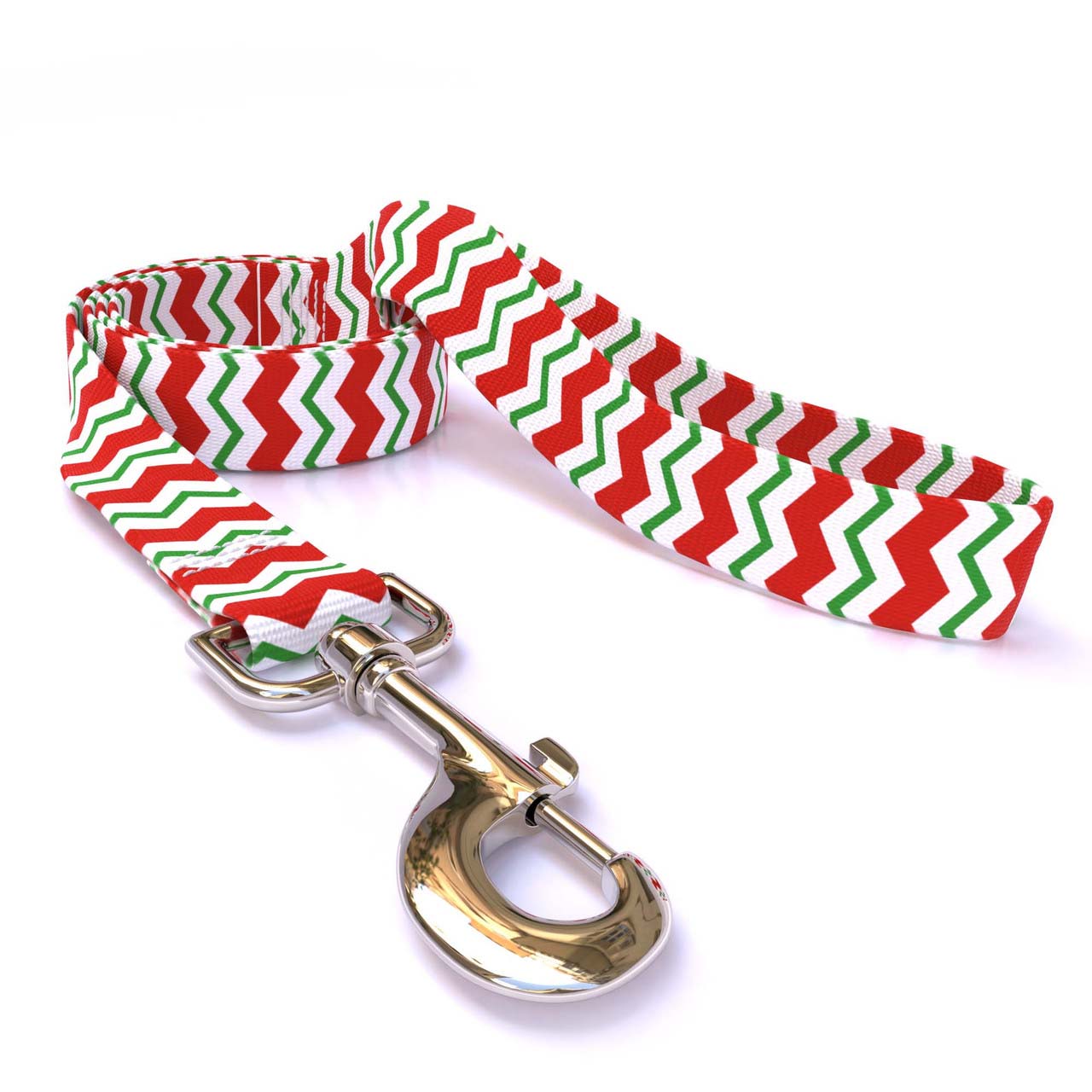 Peppermint Chevron Stripes Dog Leash