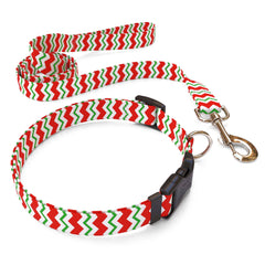 Peppermint Chevron Stripes Collar