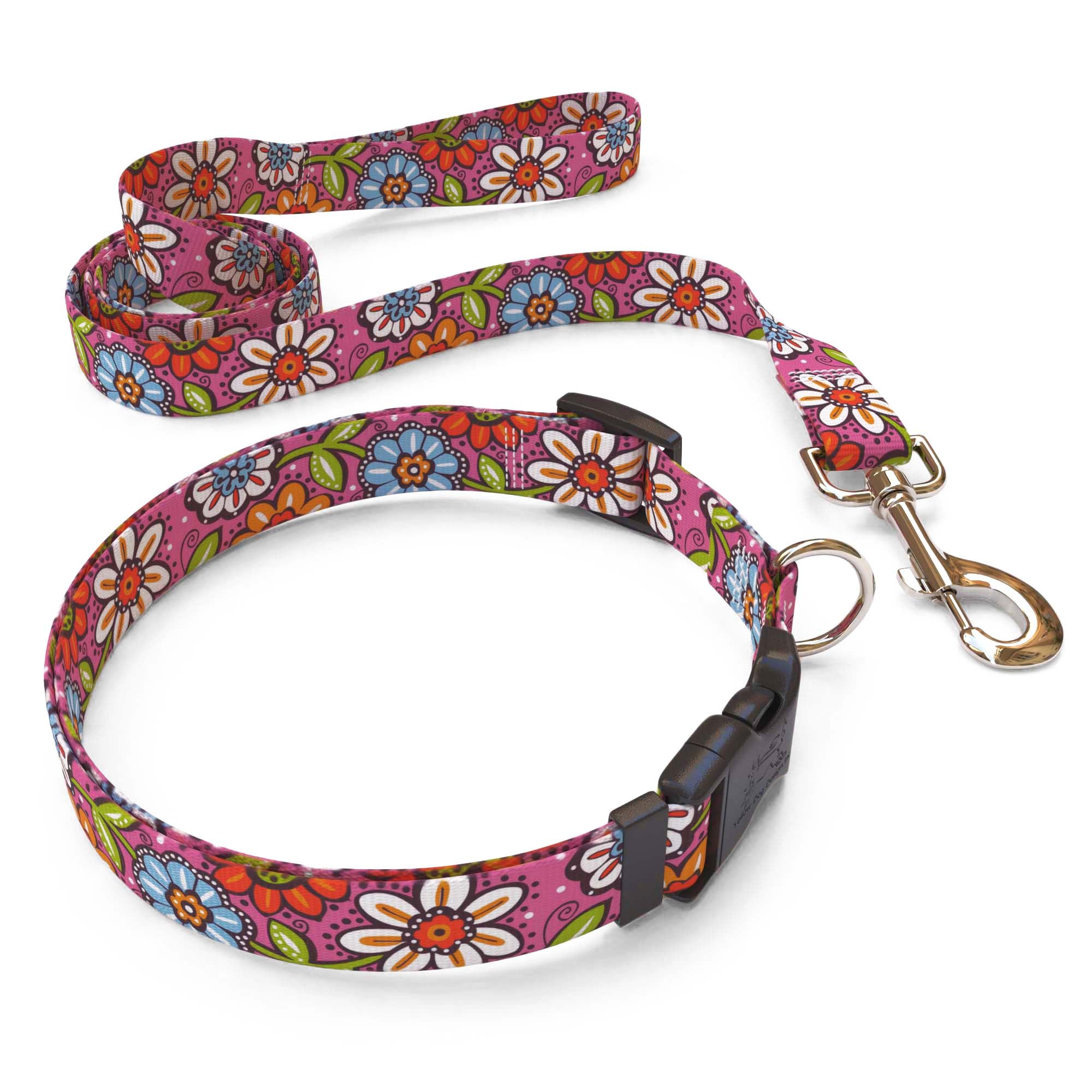 Pink Garden Dog Collar