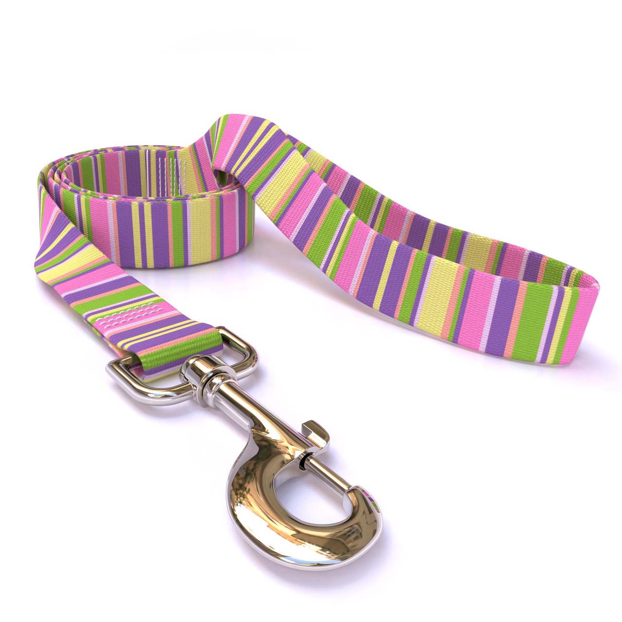 Pink Stripes Dog Leash