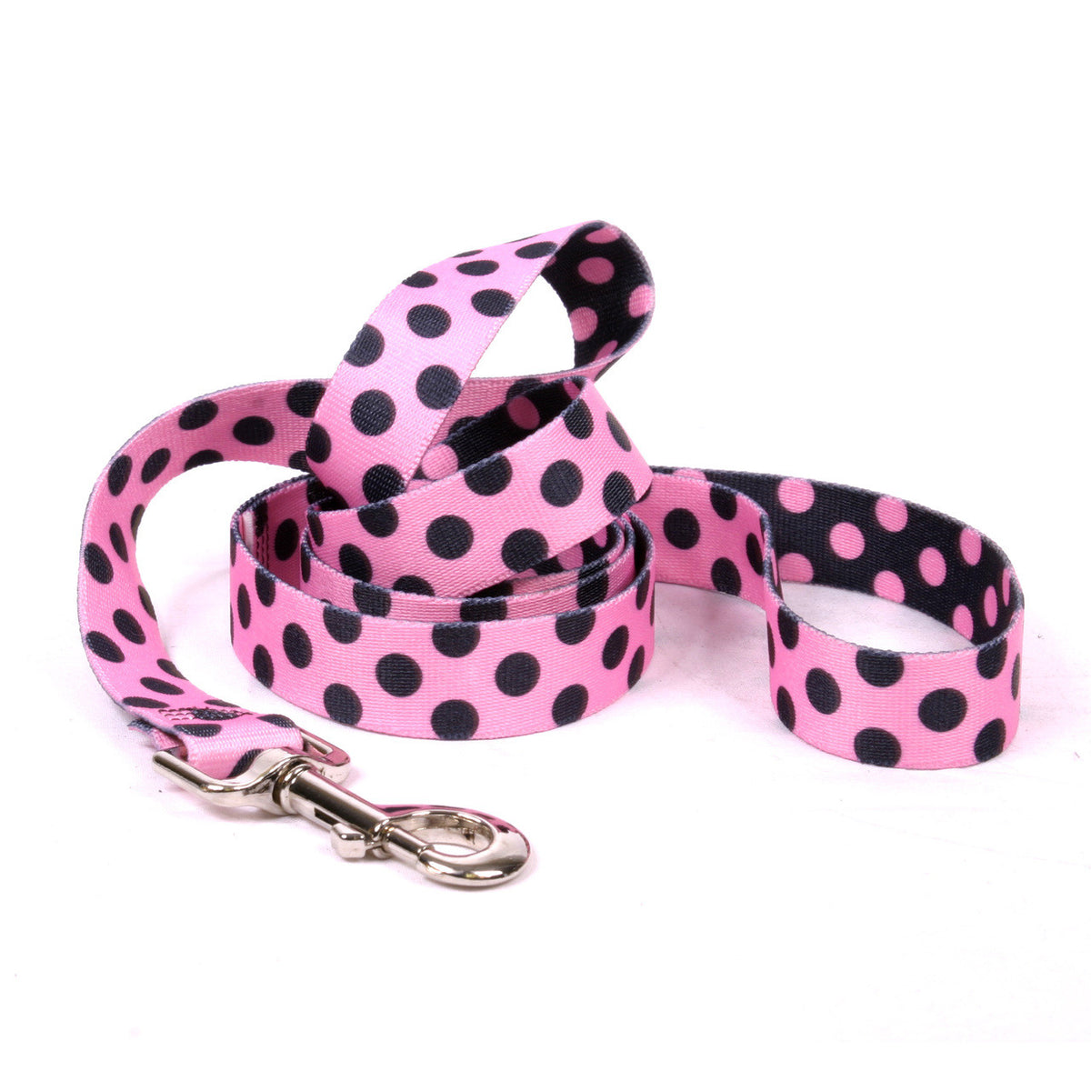 Pink and Black Polka Dot Dog Leash