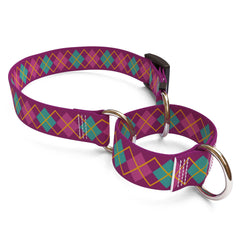 Argyle Purple Dog Collar