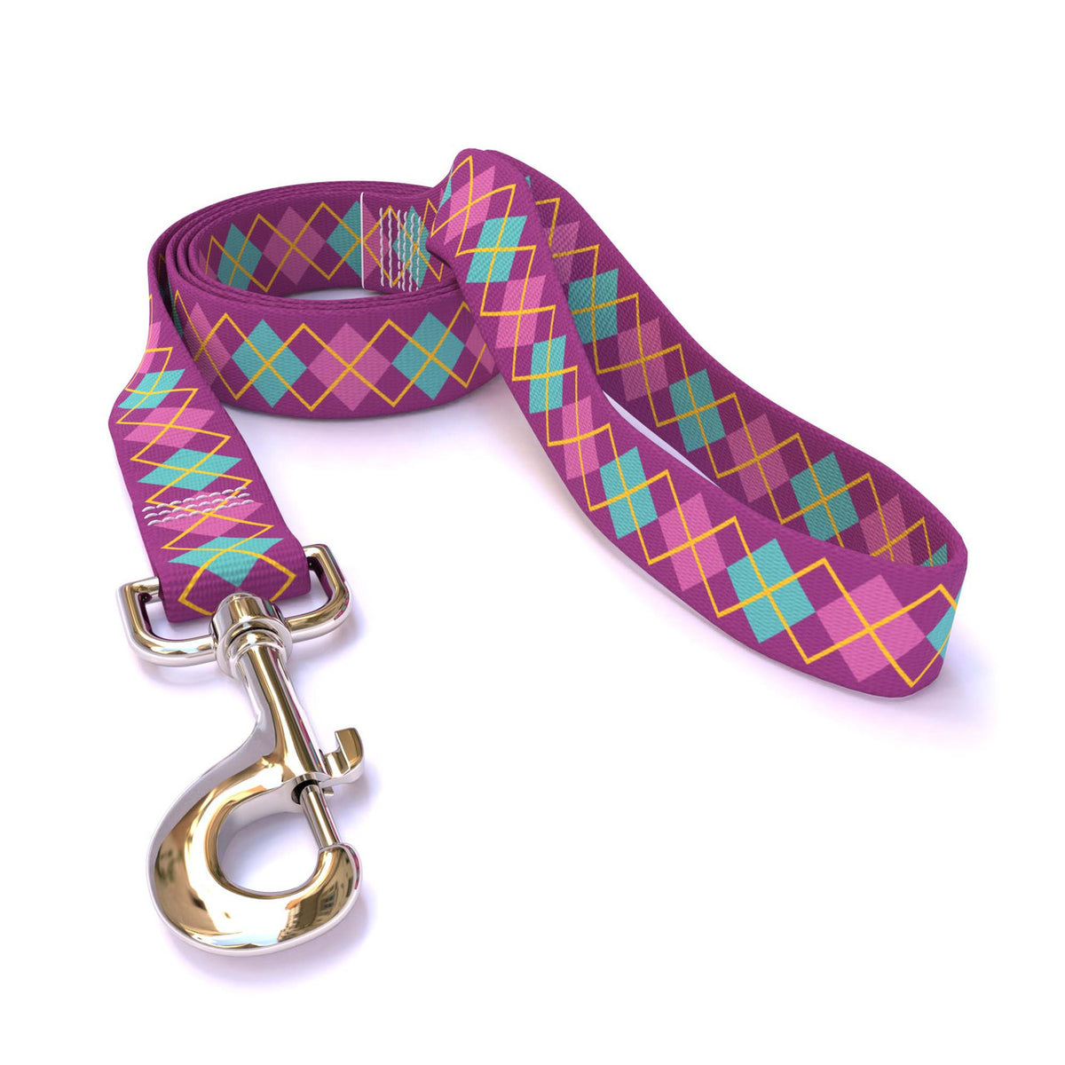 Argyle Purple Dog Leash