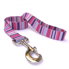 Purple and Pink Stripes Dog Leash