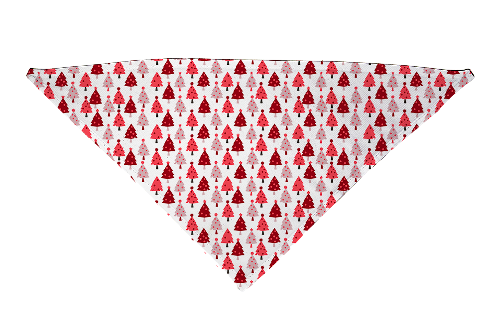 Red Christmas Trees Dog Bandana