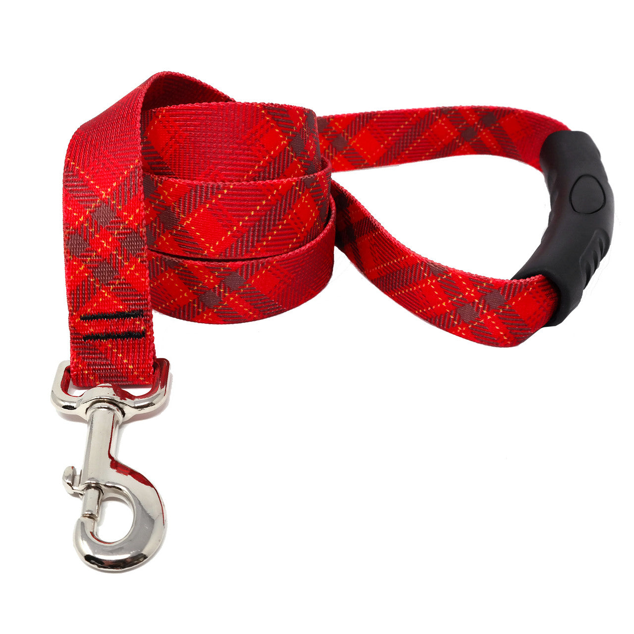 Red Kilt Plaid EZ-grip Dog Leash