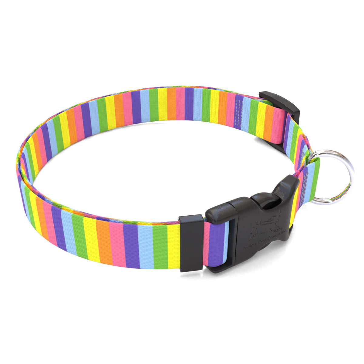 Rainbow Stripes Dog Collar