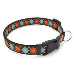 Red Argyle Dog Collar