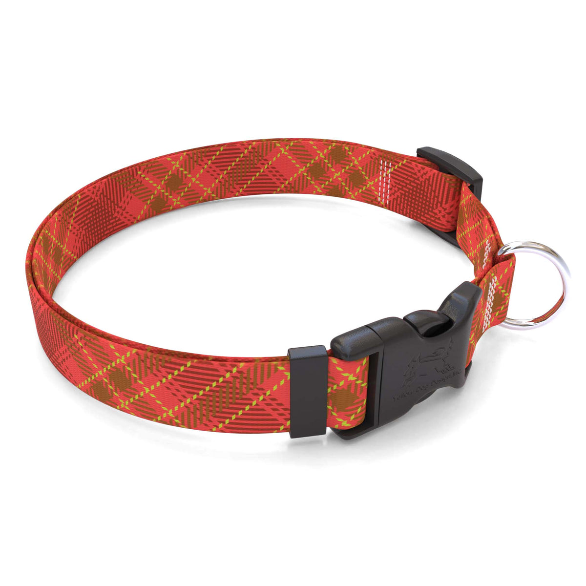 Personalized Red Kilt Plaid Dog Collar