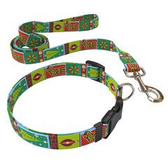 Retro Christmas Dog Collar
