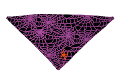 Spider Web Purple Dog Bandana