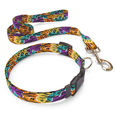 Rainbow Safari Dog Collar