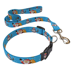 Santa and Snowman Dog Collar