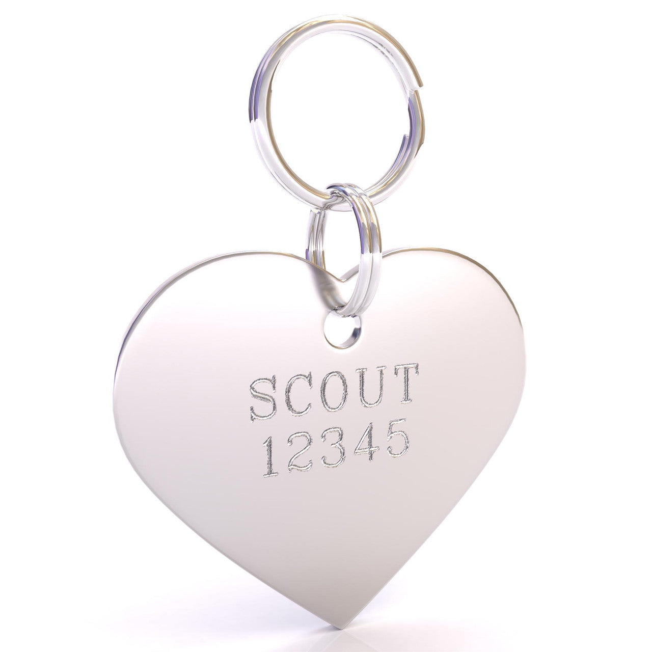 HyperLite Heart Dog ID Tag with Engraving