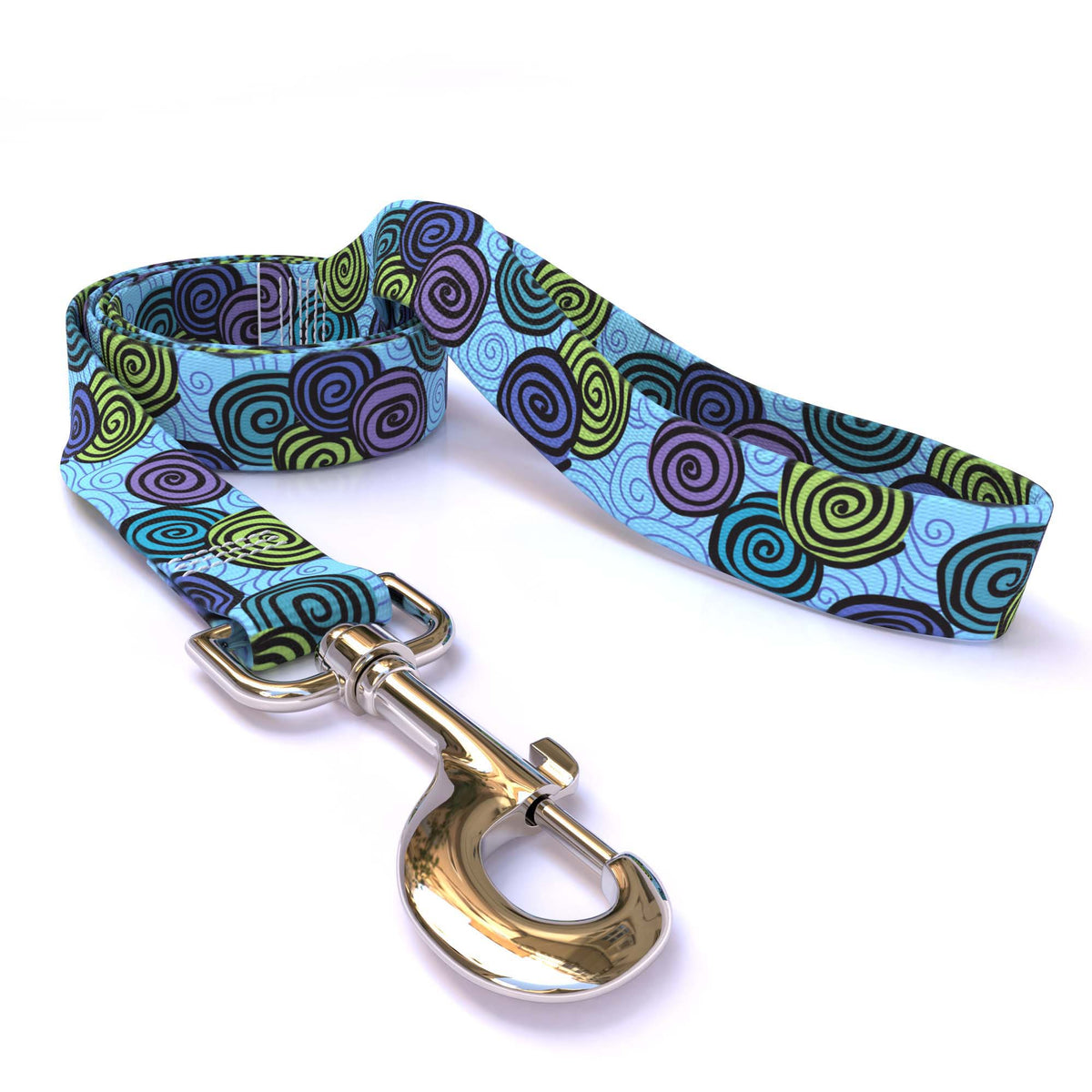 Spirals Blue Dog Leash