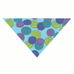 Spirals Blue Dog Bandana