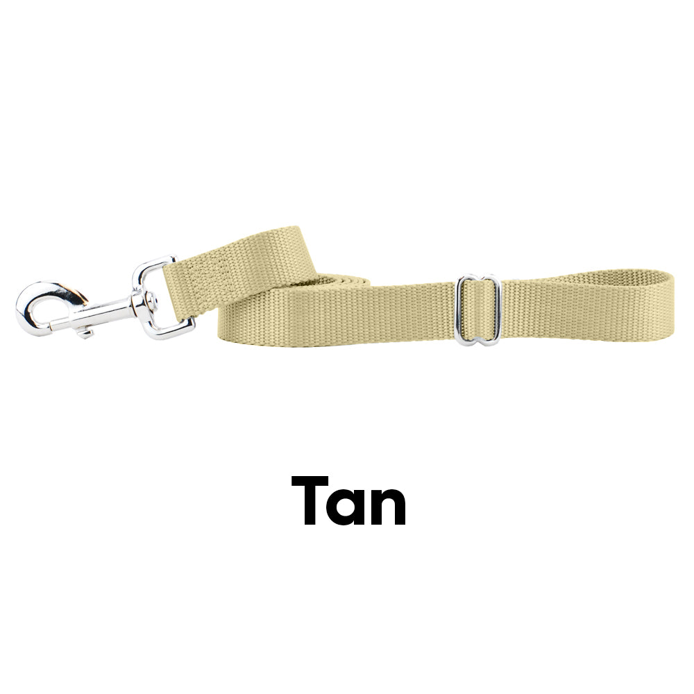 Tan Nylon Dog Leash