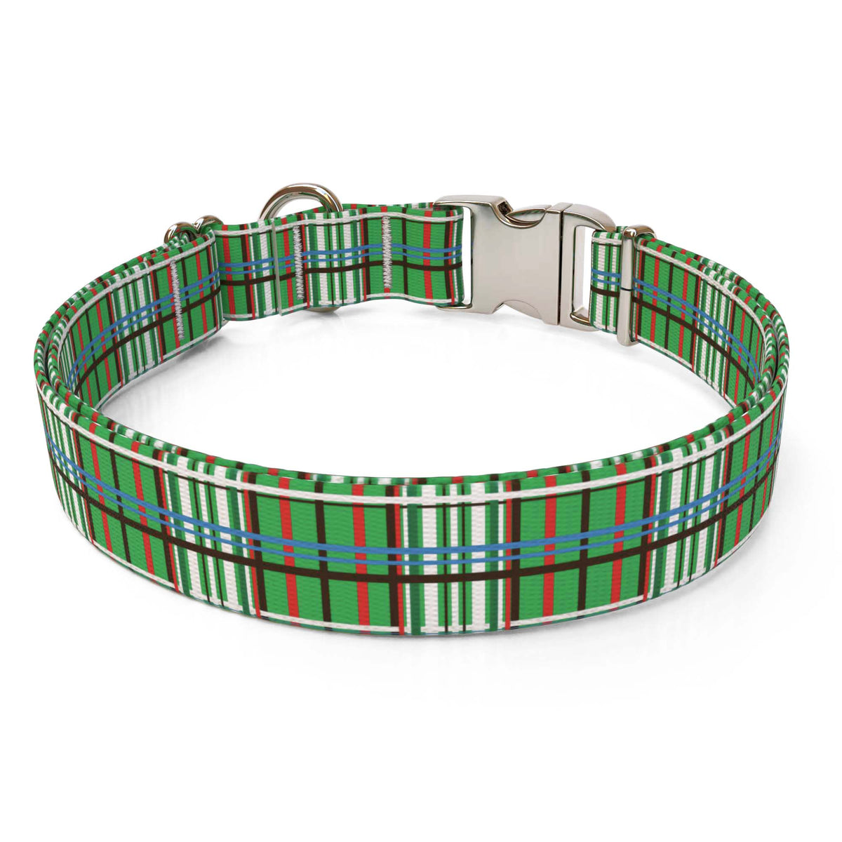 Tartan Green Dog Collar