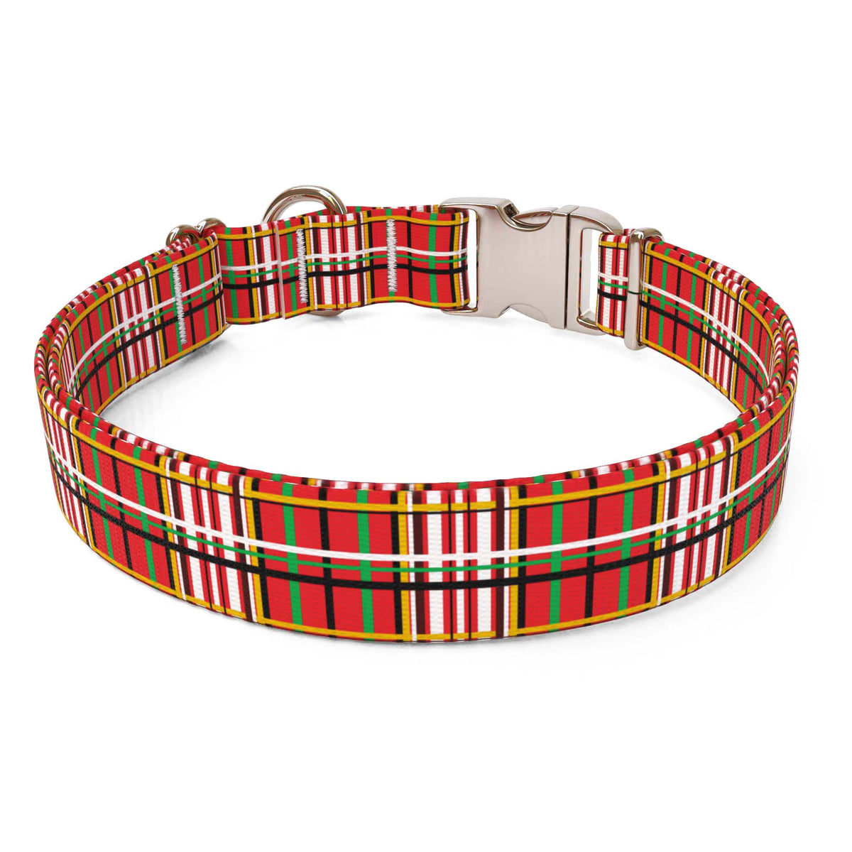 Tartan Red Dog Collar