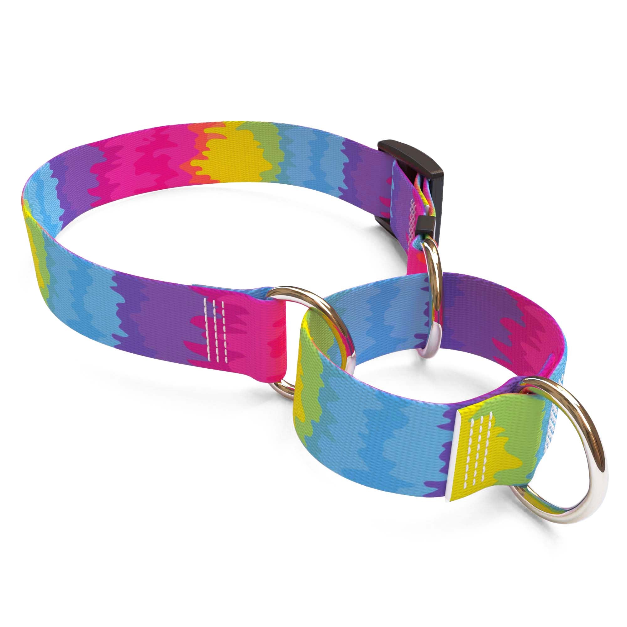 Rainbow Tie Dye Dog Collar