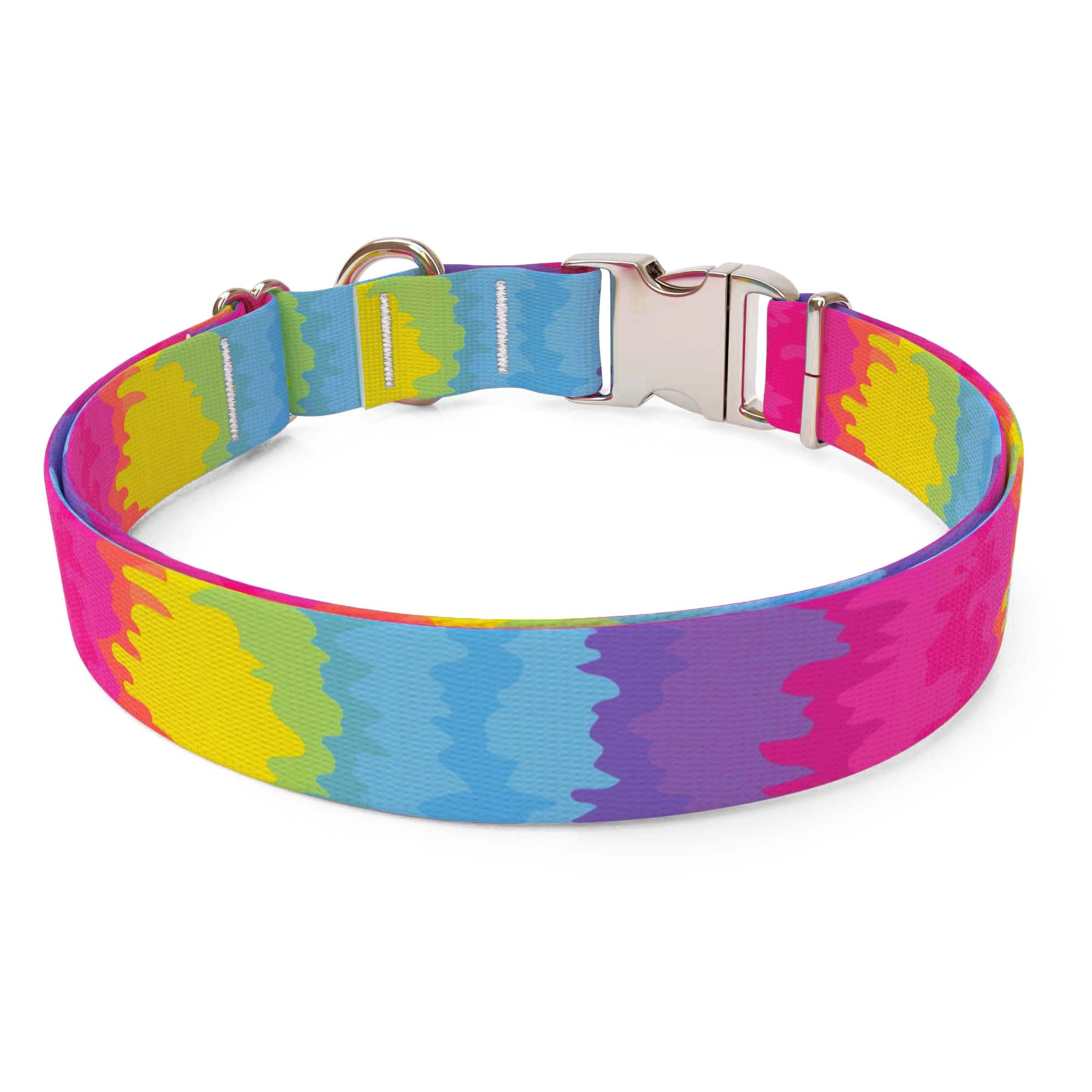 Rainbow Tie Dye Dog Collar