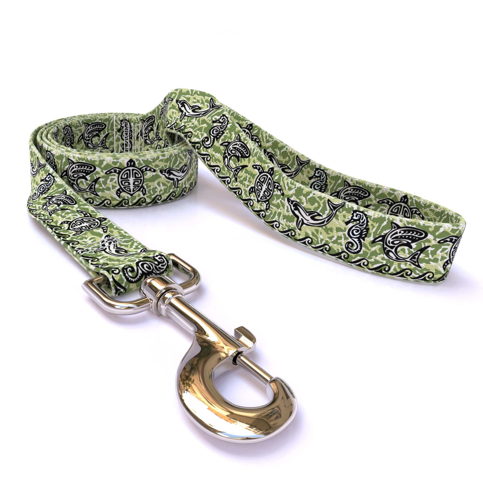 Tribal Seas Green Dog Leash