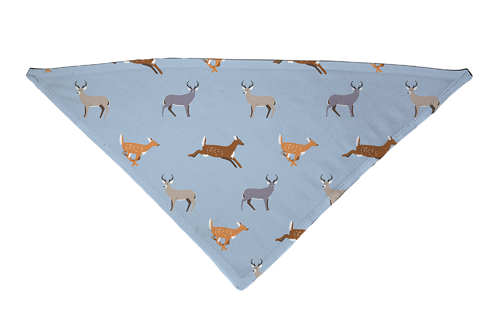 Wild Deer Blue Dog Bandana