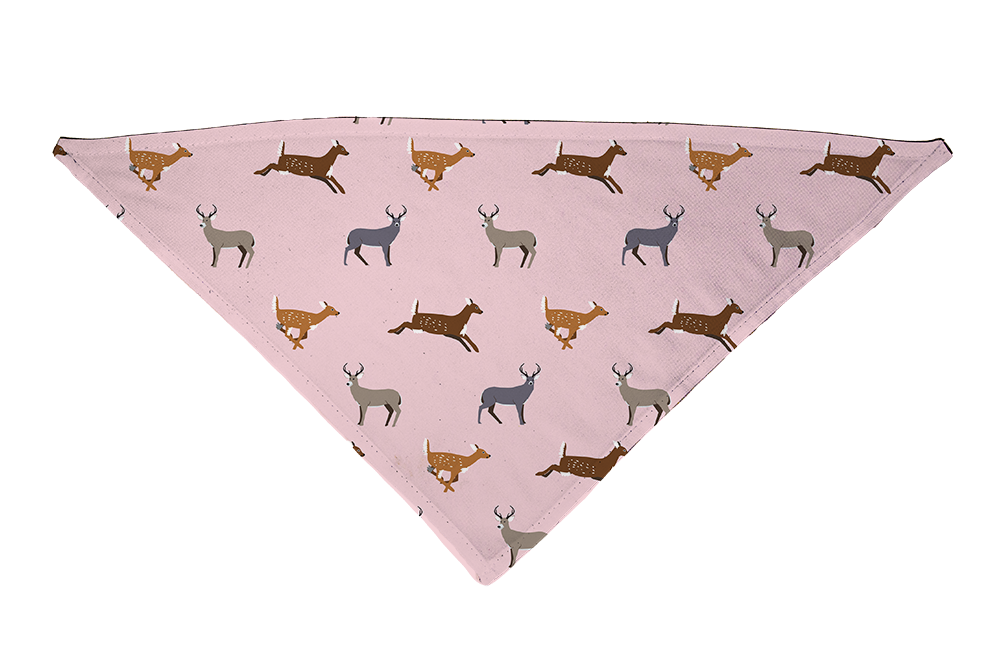 Wild Deer Pink Dog Bandana