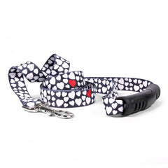 White Hearts Dog Leash