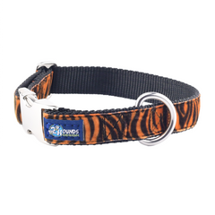 Wild Stripes Orange Velvet Essential Dog Collar