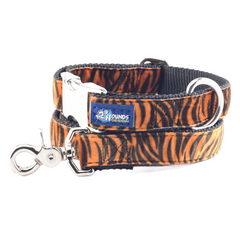 Wild Stripes Orange Velvet Essential Dog Collar