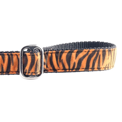Wild Stripes Orange Velvet Dog Leash