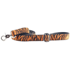 Wild Stripes Orange Velvet Dog Leash