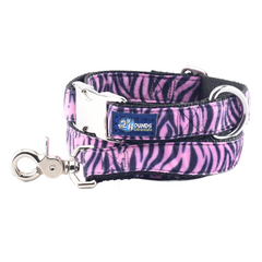 Wild Stripes Pink Velvet Essential Dog Collar