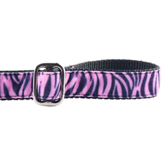 Wild Stripes Pink Velvet Dog Leash