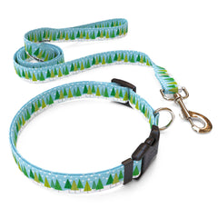 Winter Trees Dog Collar